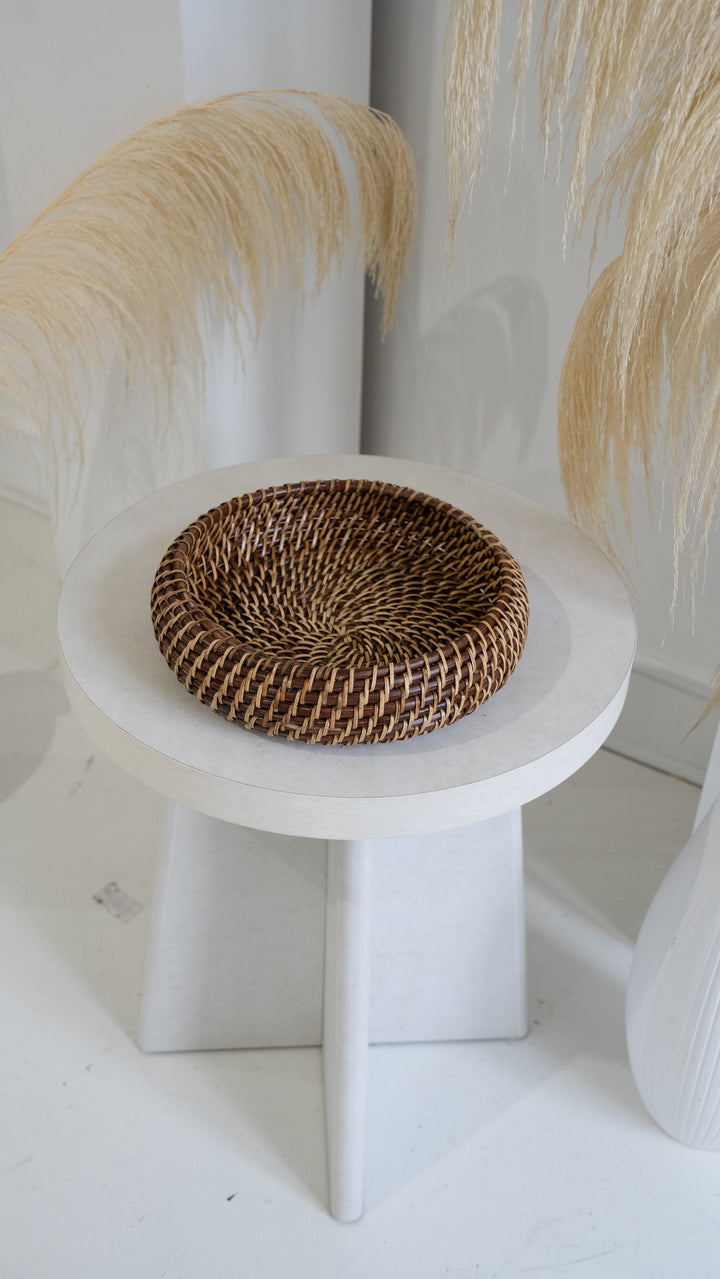 Handcrafted Rattan Fruit Basket &amp; Bowl, 10"