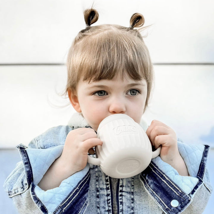 Non-Toxic Silicone Toddler Sippy Cup with Handles, 7 oz.