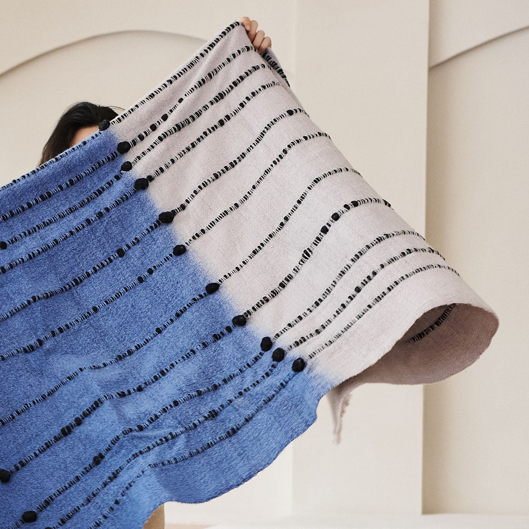 Handcrafted Merino Throw Blanket, 43" x 83"