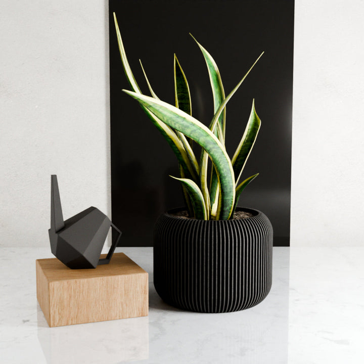 Plant-Based Ribbed Orbis Decor Planter, Multi-Size