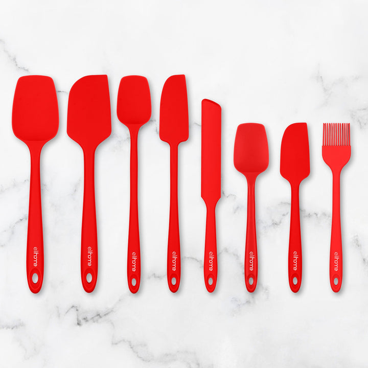 BPA-Free Silicone Kitchen Spatula Set, Red, 3 Ct.