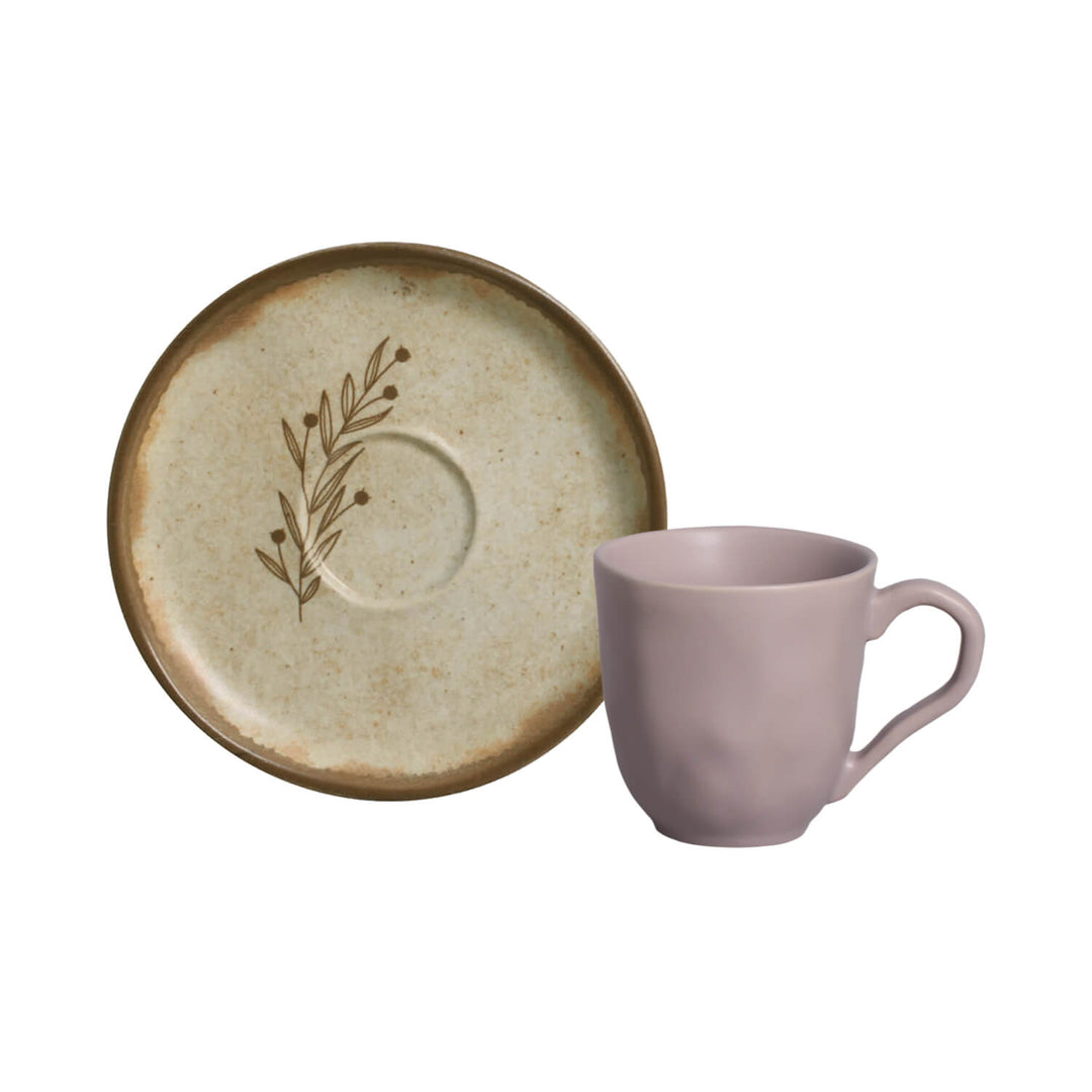 Non-Toxic Ceramic Cup &amp; Saucer Dinnerware Set, 6 Ct.