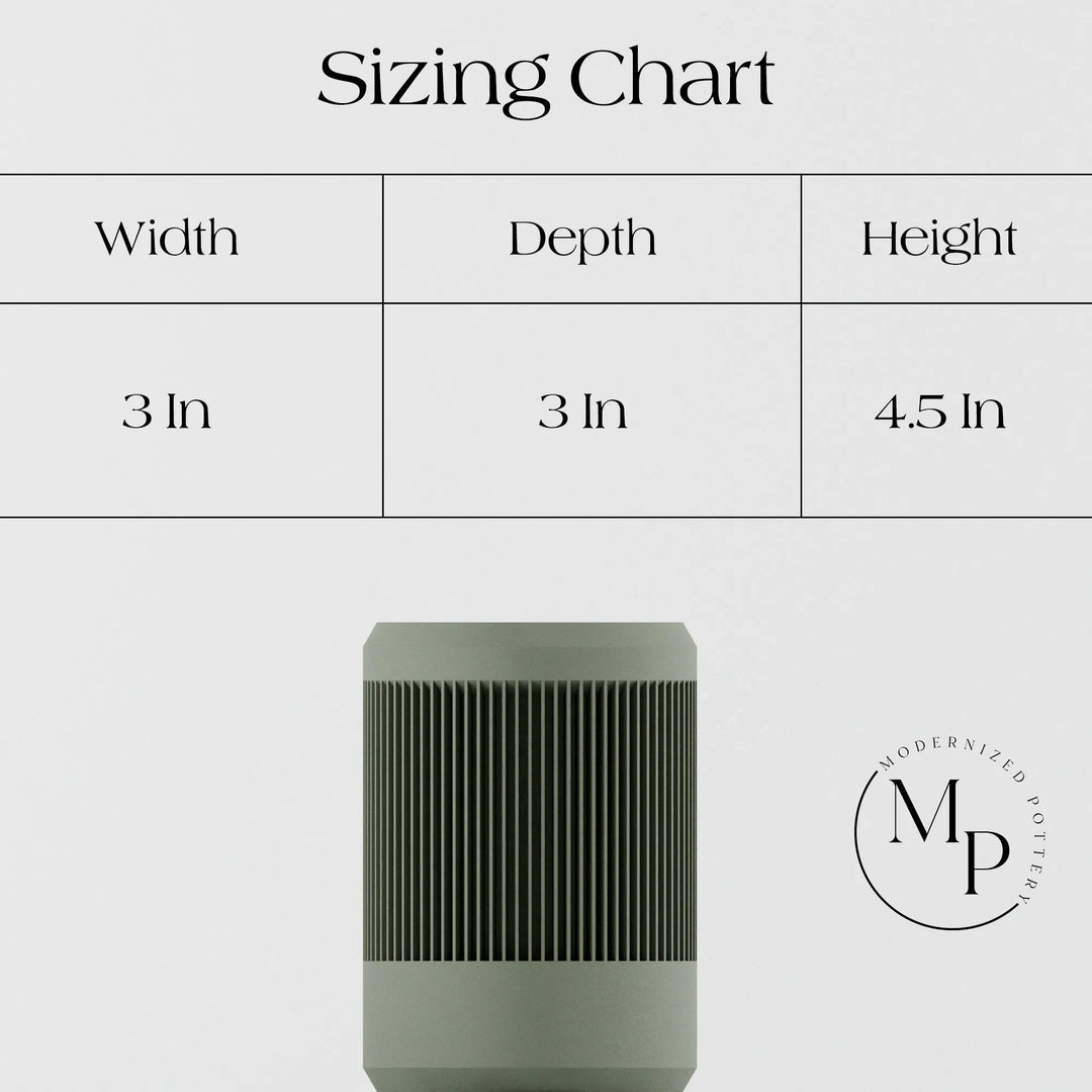 Ribbed Steam Pencil Holder