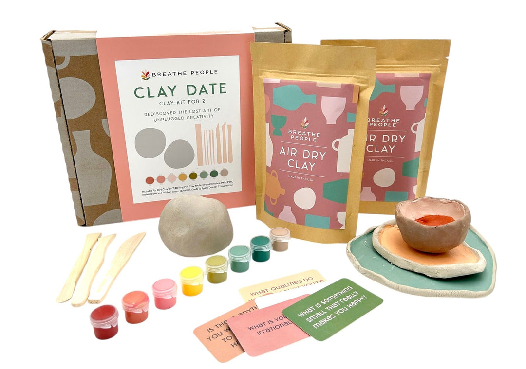 Handcrafted Natural Clay Date Night Kit for Two