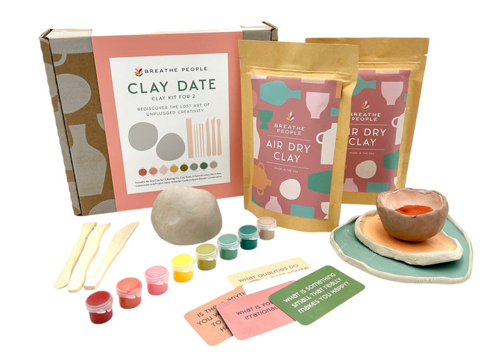 Handcrafted Natural Clay Date Night Kit for Two