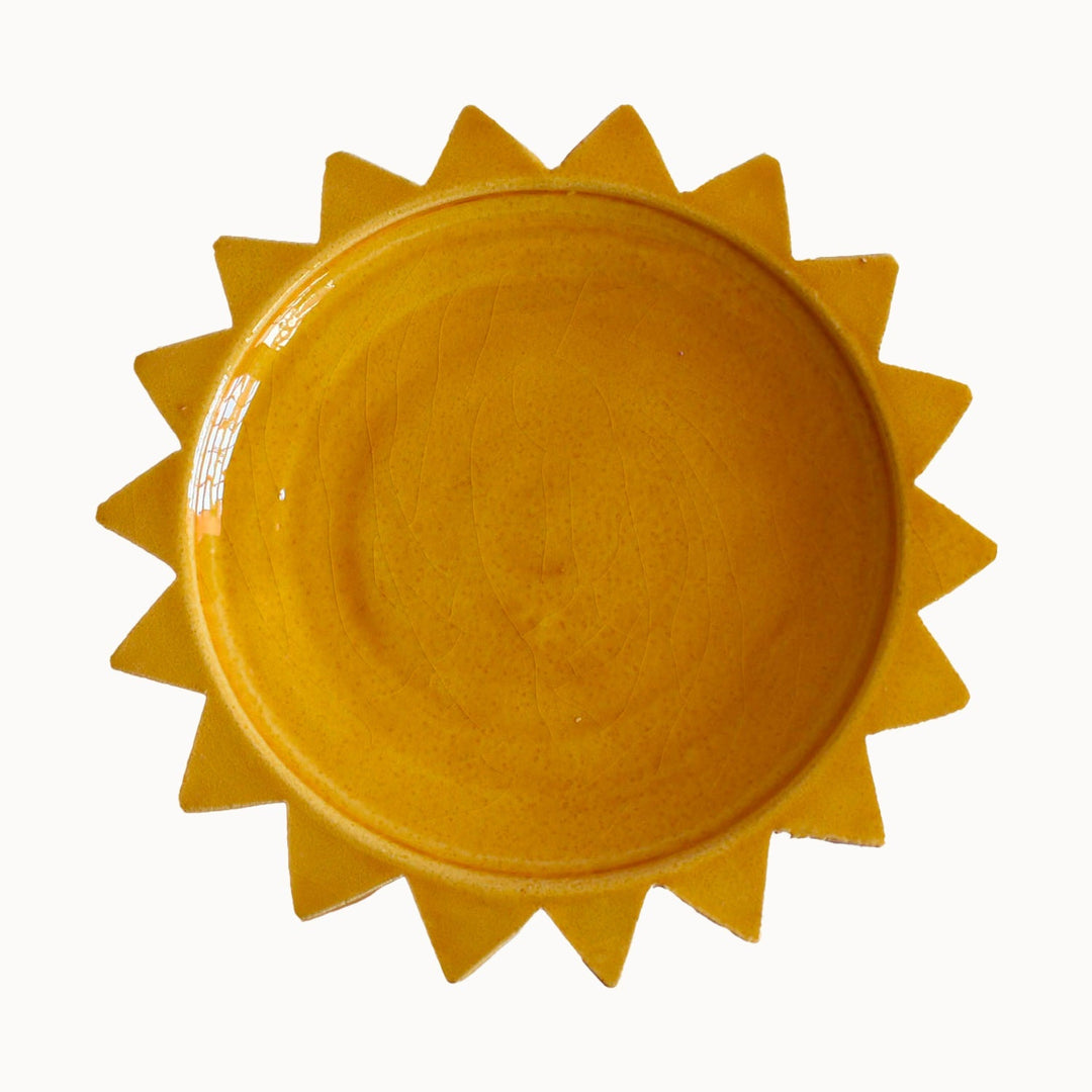 Handcrafted Terracotta Sun Ceramic Dinnerware Plate