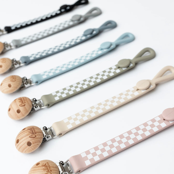 Checkered Silicone Baby Clip