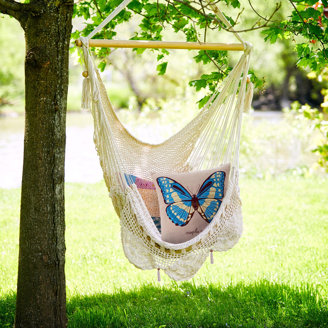 Handcrafted Natural Cotton Hammock Swing Chair