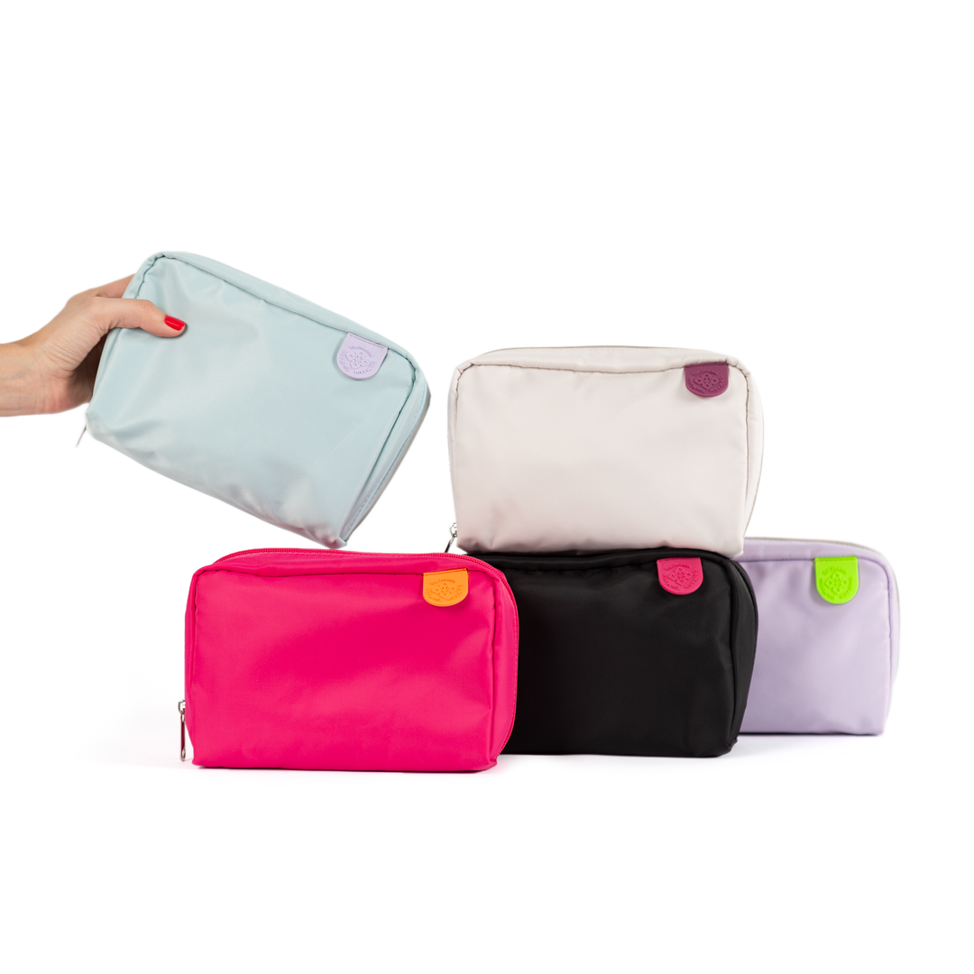 Fair Trade Multi-Pocket Nylon Cosmetic Pouch
