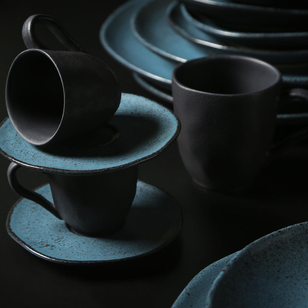 Non-Toxic Ceramic Cup &amp; Saucer Dinnerware Set, 6 Ct.