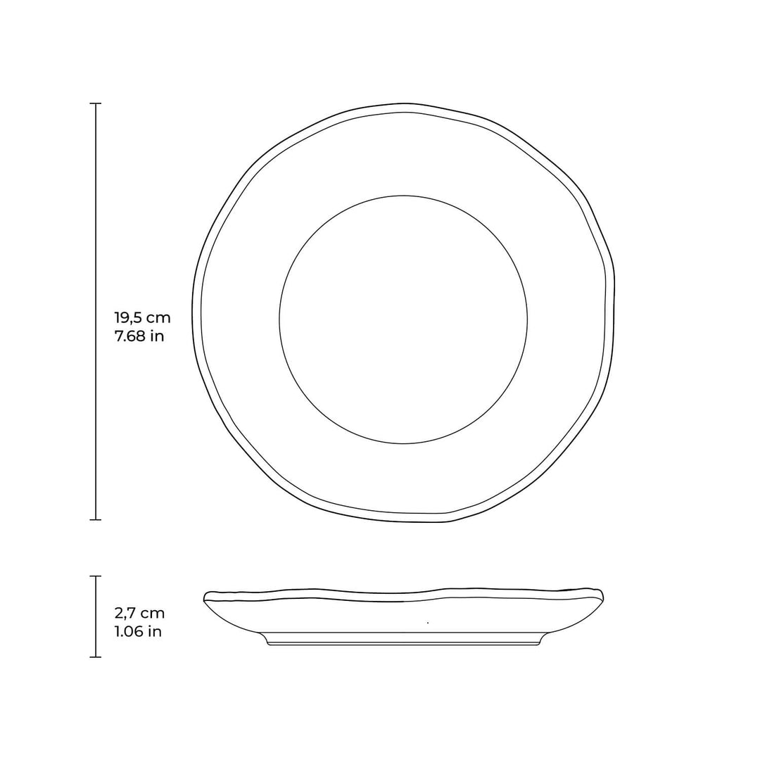 Non-Toxic Porcelain Dessert Dinnerware Set, 6 Ct.