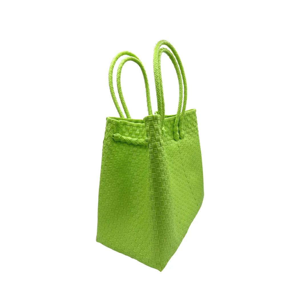 Handwoven Recycled Plastic Maxi Tote, 13.5" x 14"