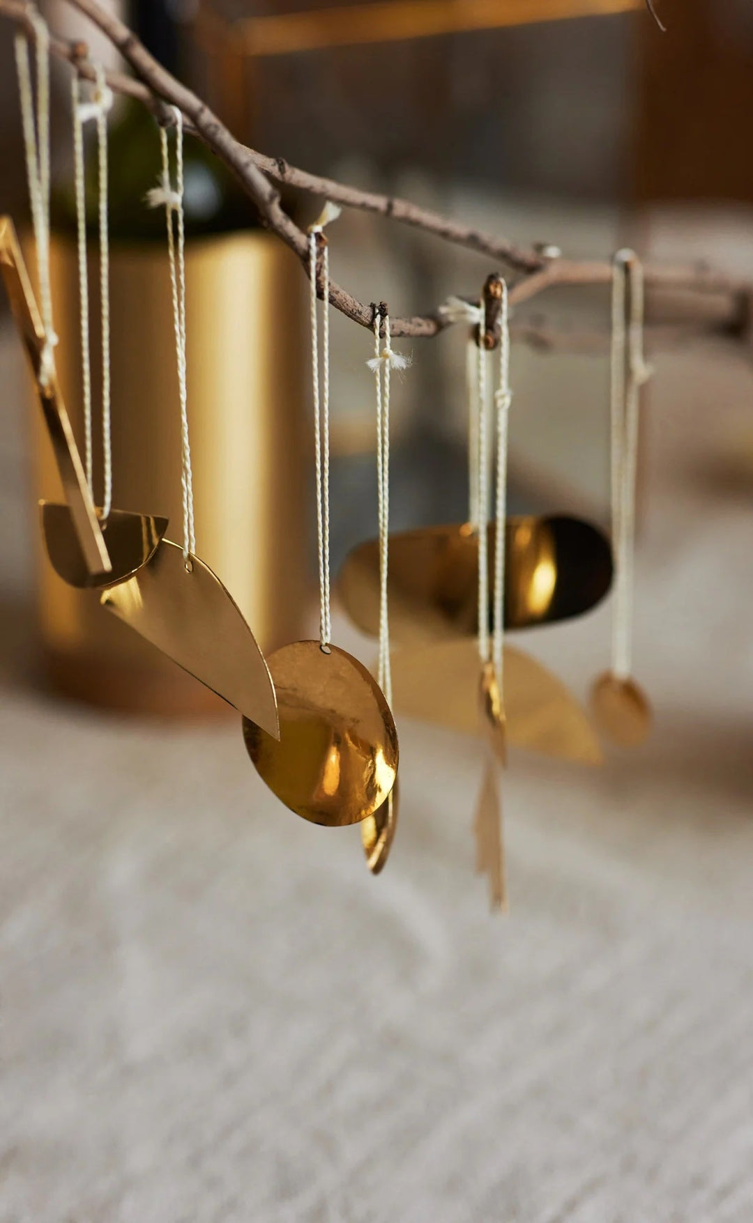 Handcrafted Solid Brass Abstract Decor, 9 Ct.
