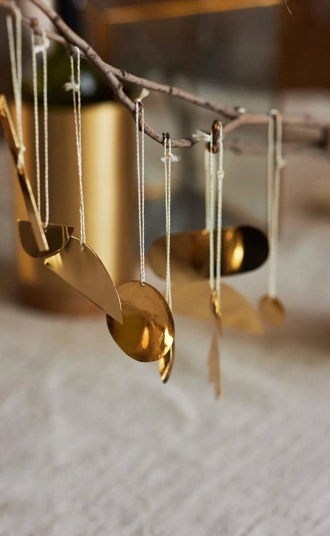 Brass Abstract Ornament Set