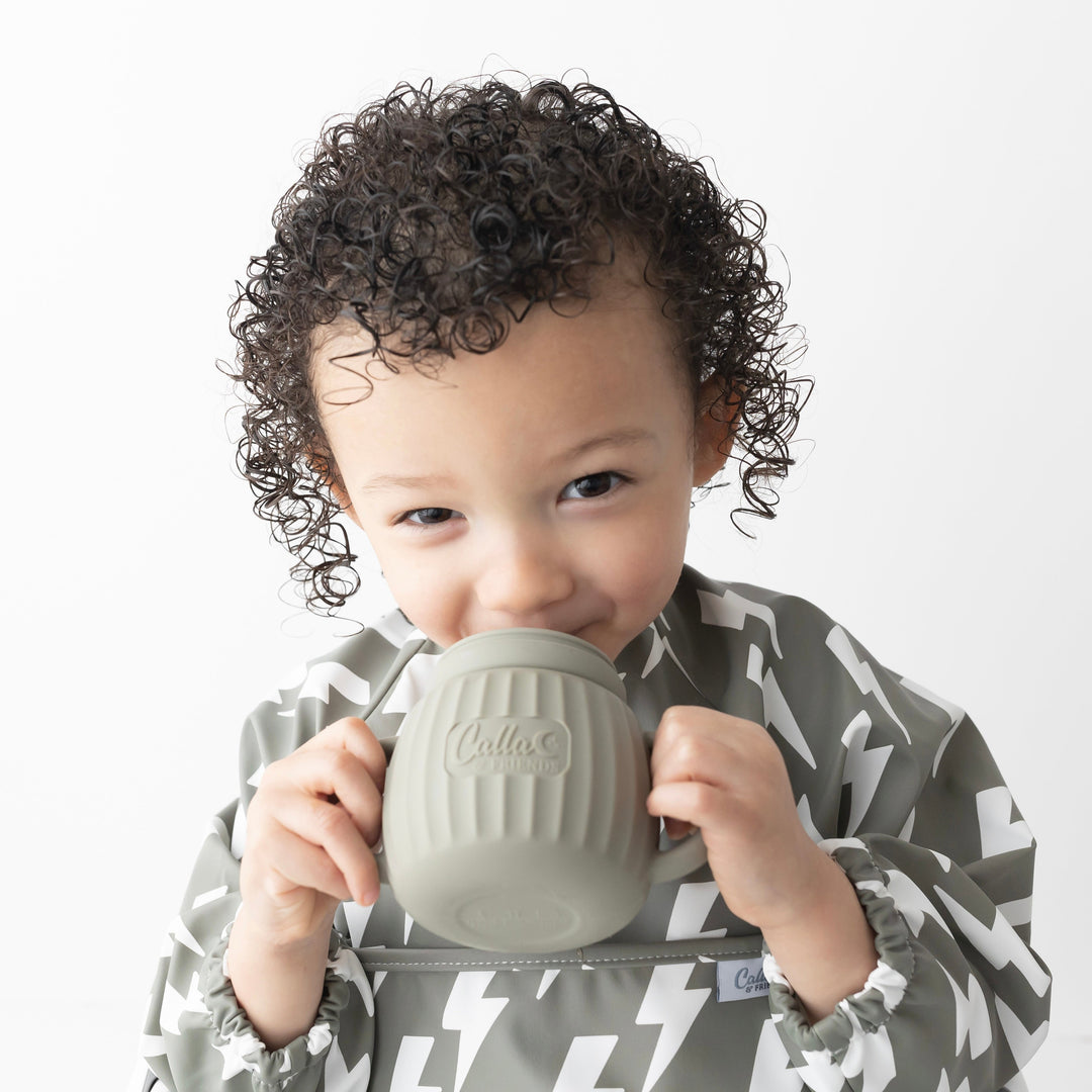 Non-Toxic Silicone Toddler Sippy Cup with Handles, 7 oz.