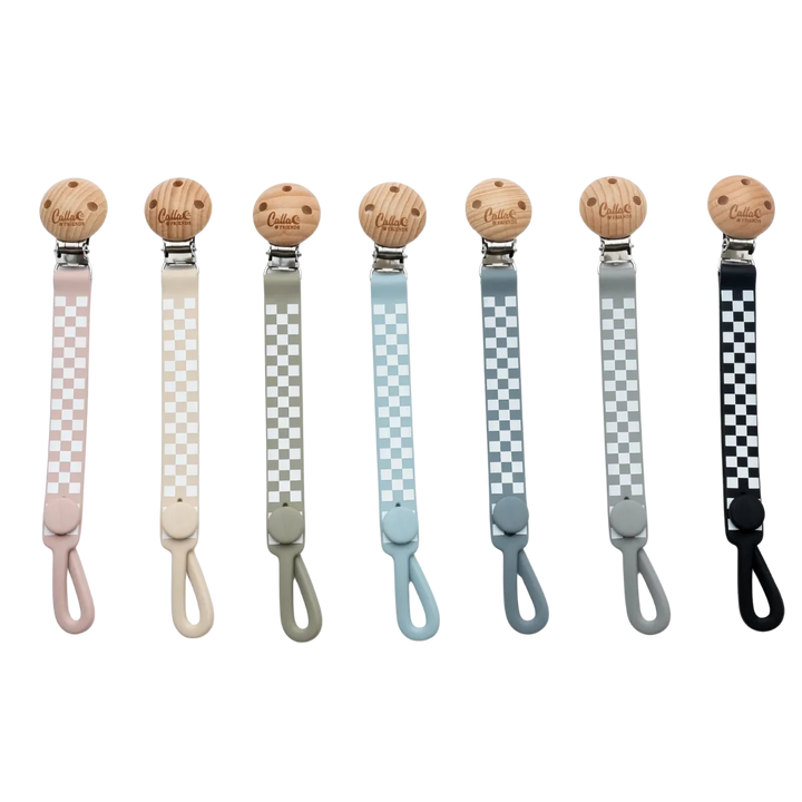 Checkered Silicone Baby Clip