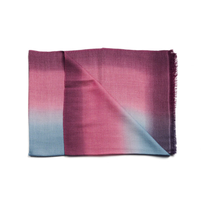 Handcrafted Cashmere Merino Scarf, 28" x 79", Iris