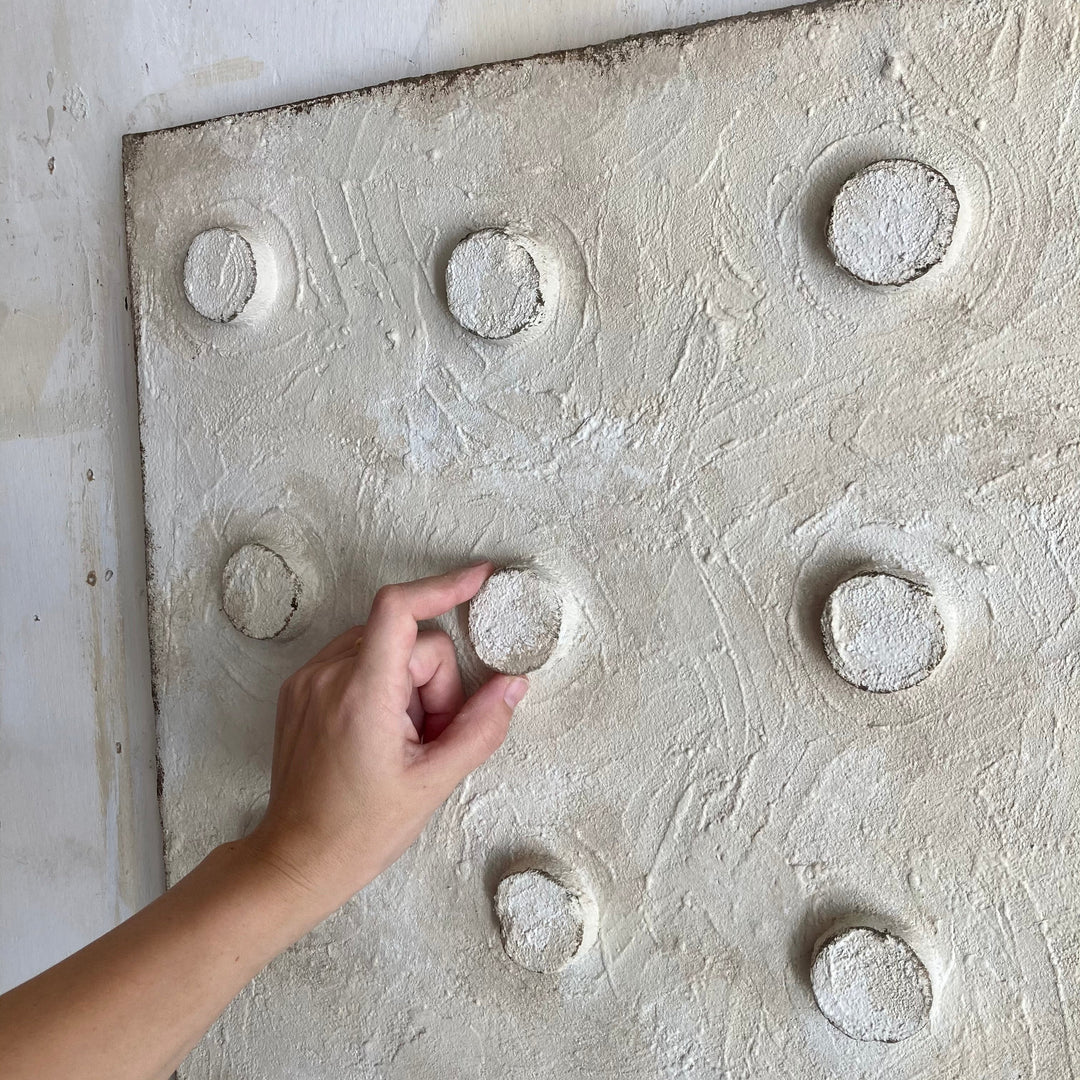 Handcrafted Patina Dot Wall Sculpture, 22" x 28"