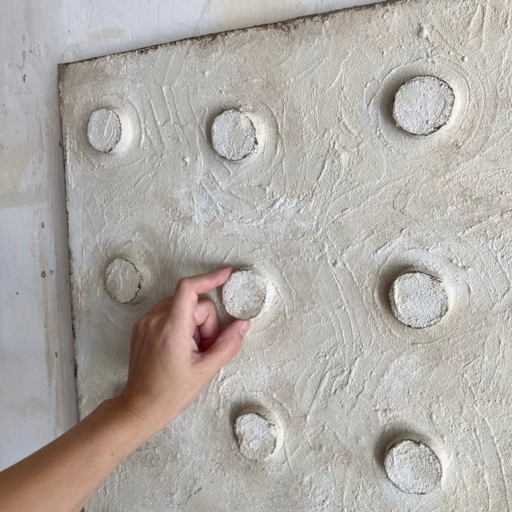 Handcrafted Patina Dot Wall Sculpture, 22" x 28"