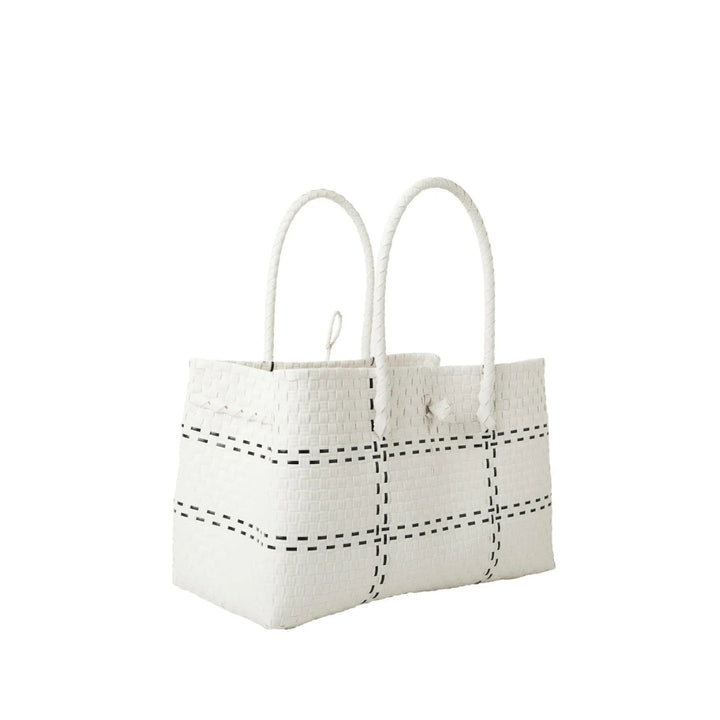 Handwoven Recycled Plastic Tote Bag, 15"