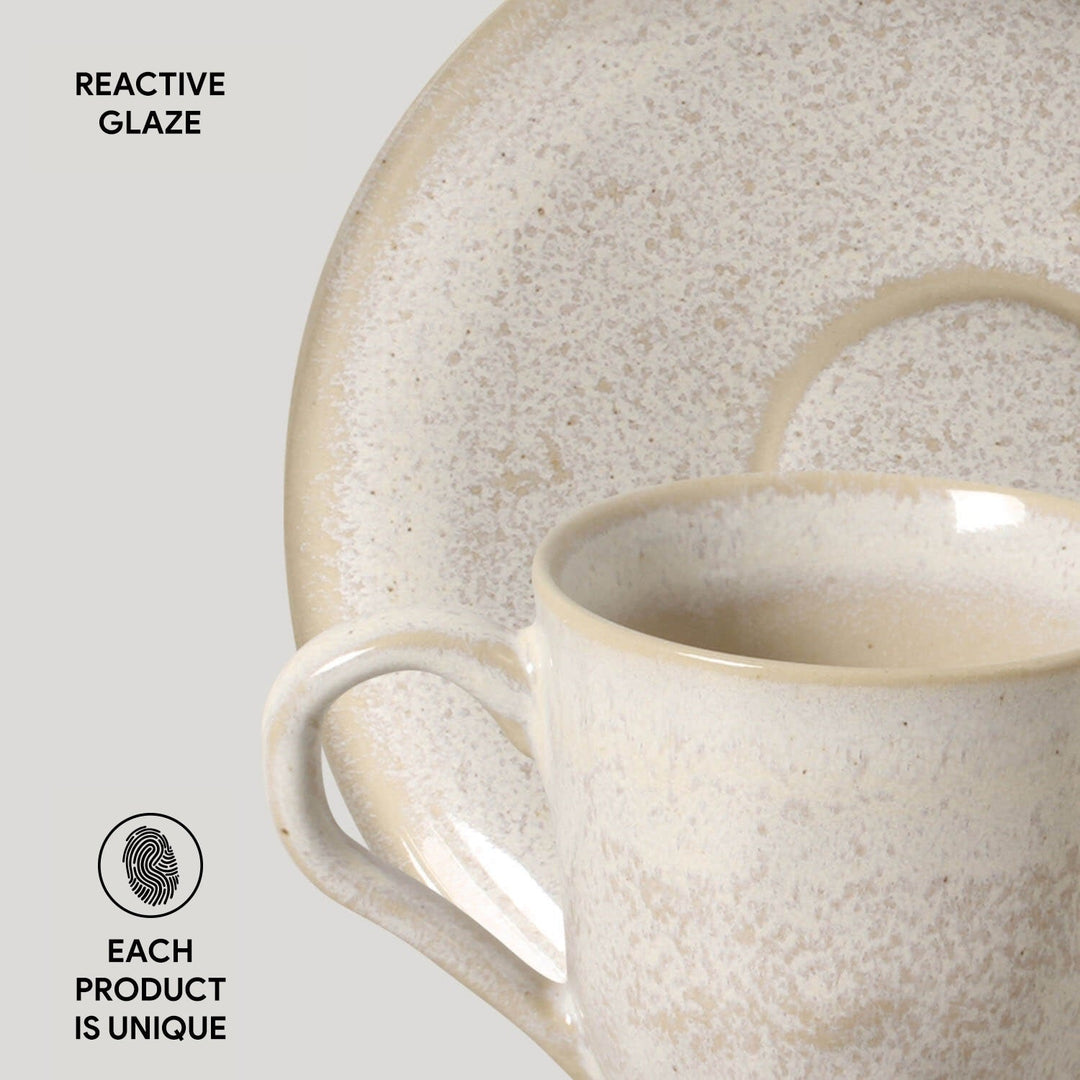 Non-Toxic Ceramic Cup &amp; Saucer Dinnerware Set, 6 Ct.