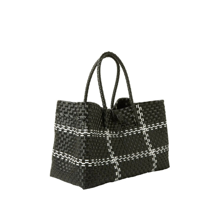 Handwoven Recycled Plastic Tote Bag, 15"
