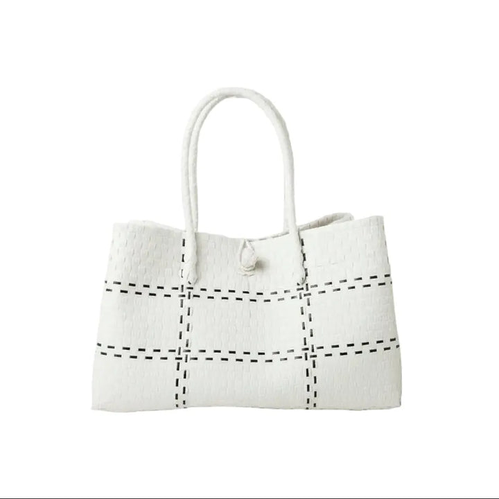 Piper Handwoven Recycled Plastic Tote Bag