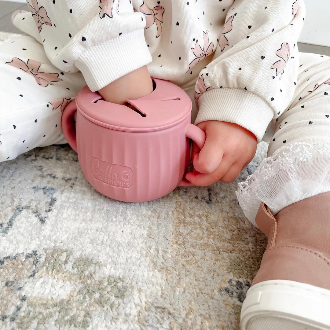 Non-Toxic Silicone Toddler Snack Cup with Lid