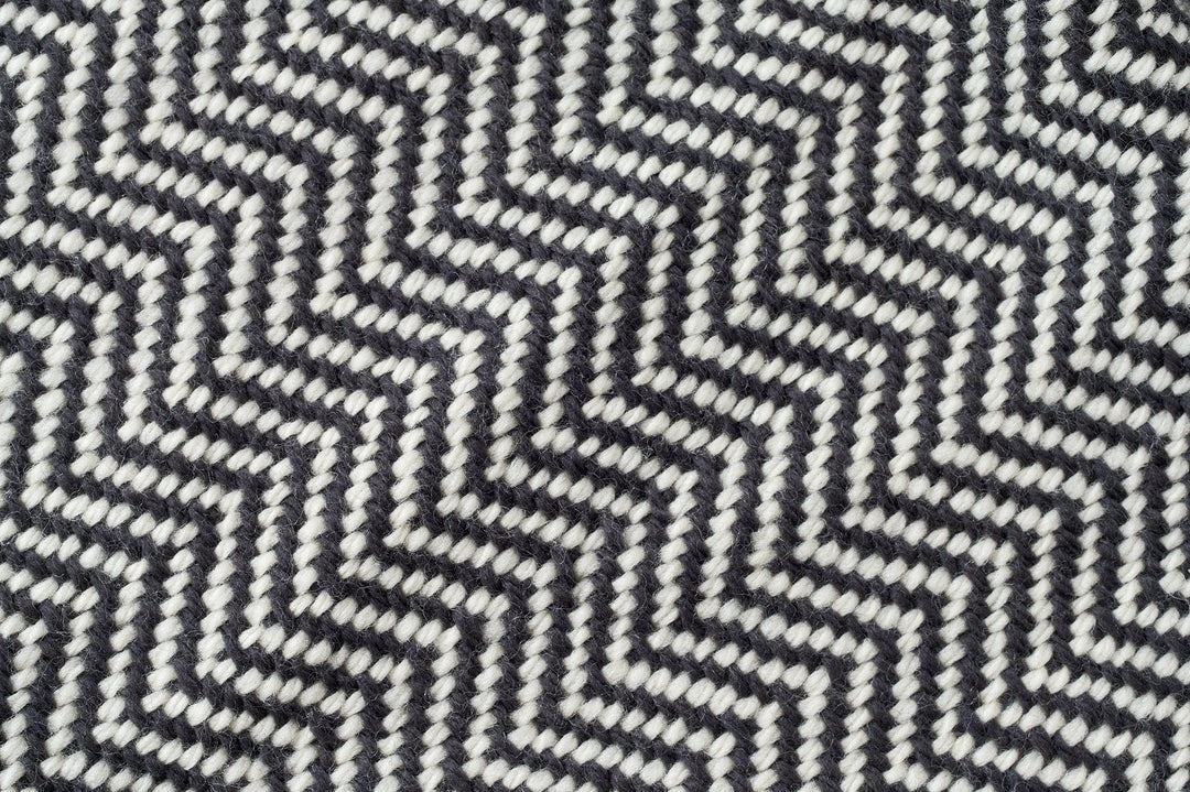 Carbon-Neutral Chevron Wool Throw Blanket