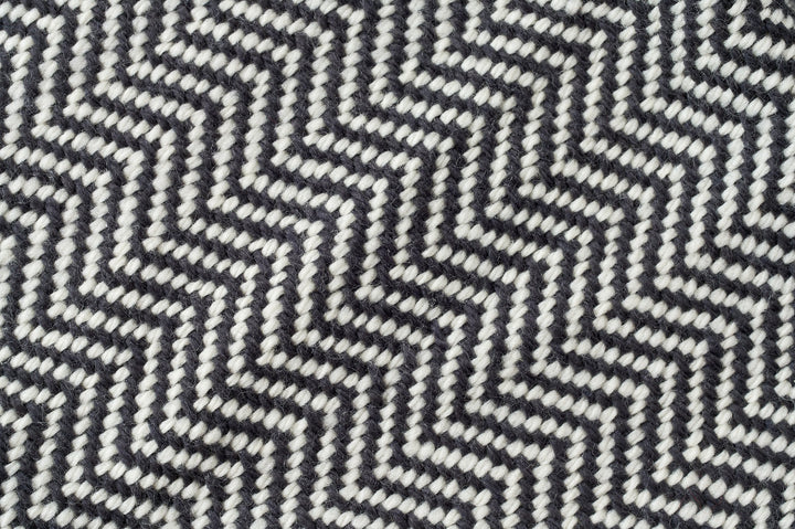 Carbon-Neutral Chevron Wool Throw Blanket