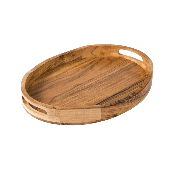 Acacia Wood Oval Serving Tray
