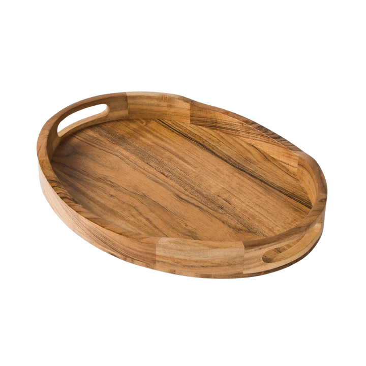 Acacia Wood Oval Serving Tray