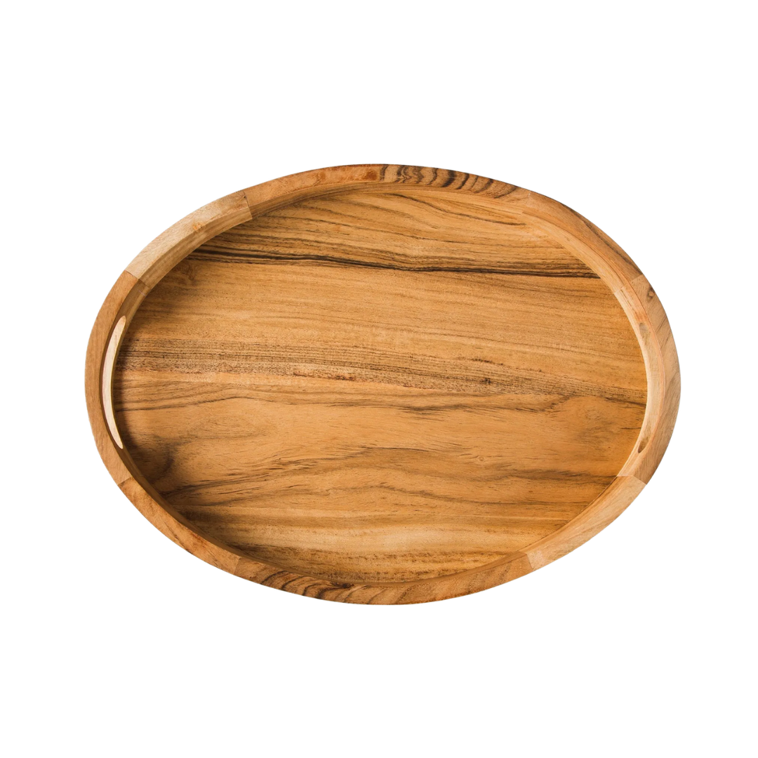 Acacia Wood Oval Serving Tray