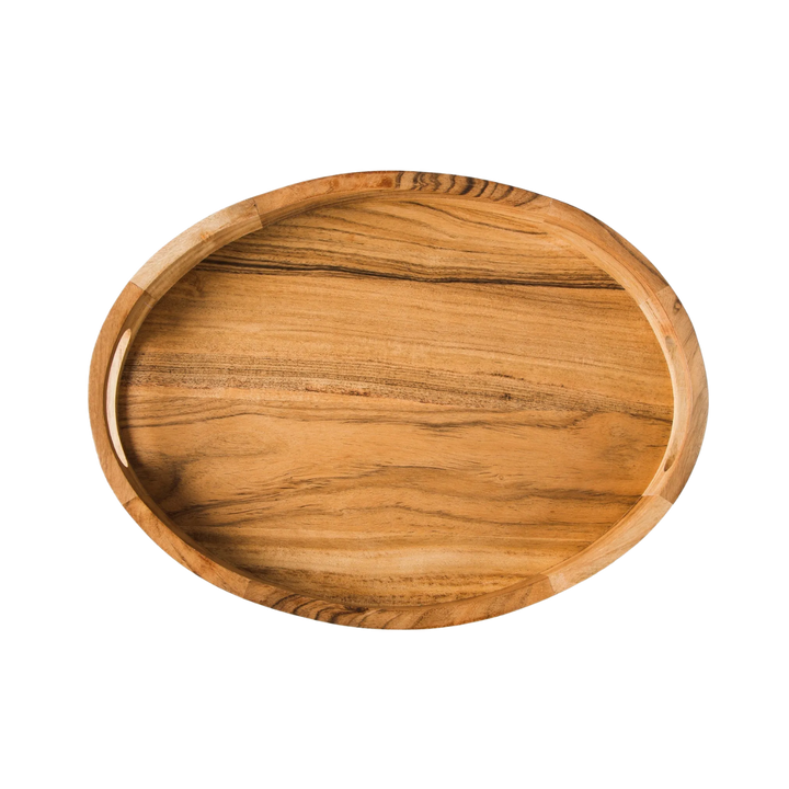 Acacia Wood Oval Serving Tray