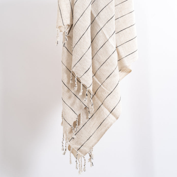 Handcrafted Linen Cotton Turkish Bath Towel, 37" x 73"