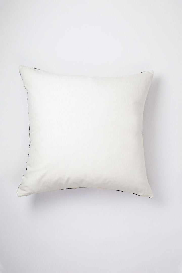 Handwoven Cotton Throw Pillow, 20" x 20" Pink &amp; Brown