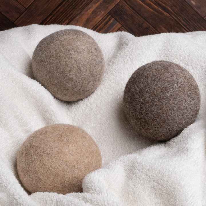 Compostable Alpaca Fleece Dryer Balls, 3 Ct.