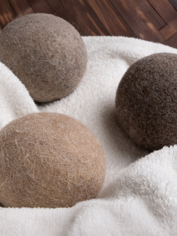 Compostable Alpaca Fleece Dryer Balls, 3 Ct.