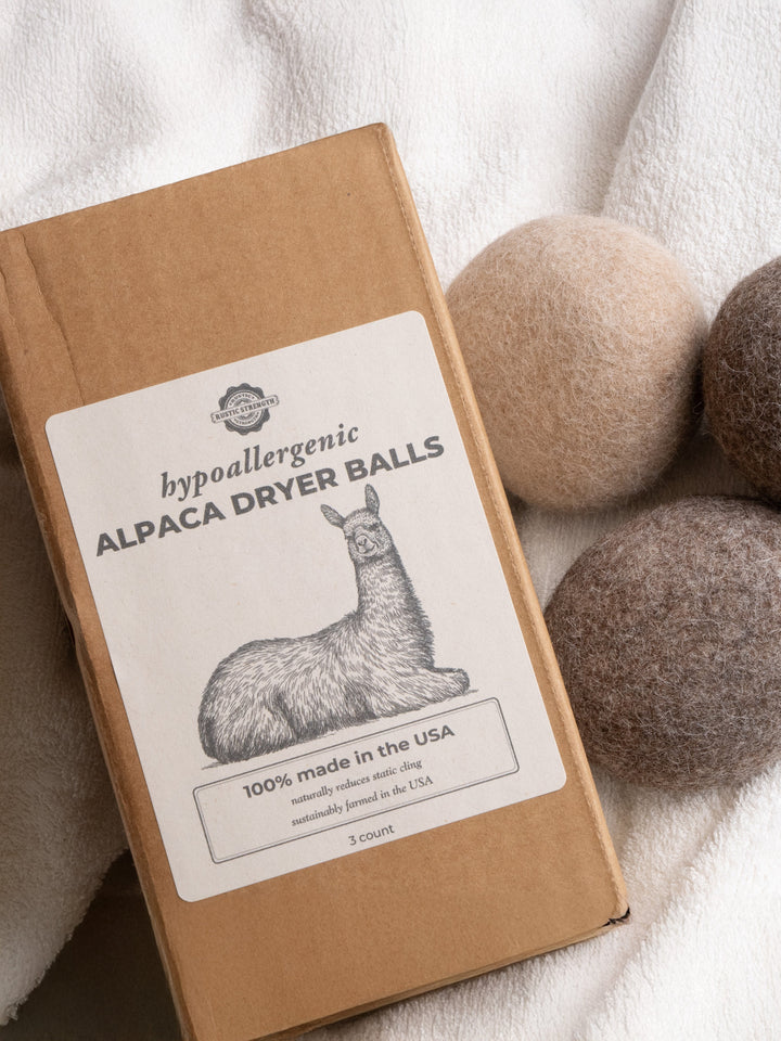 Compostable Alpaca Fleece Dryer Balls, 3 Ct.