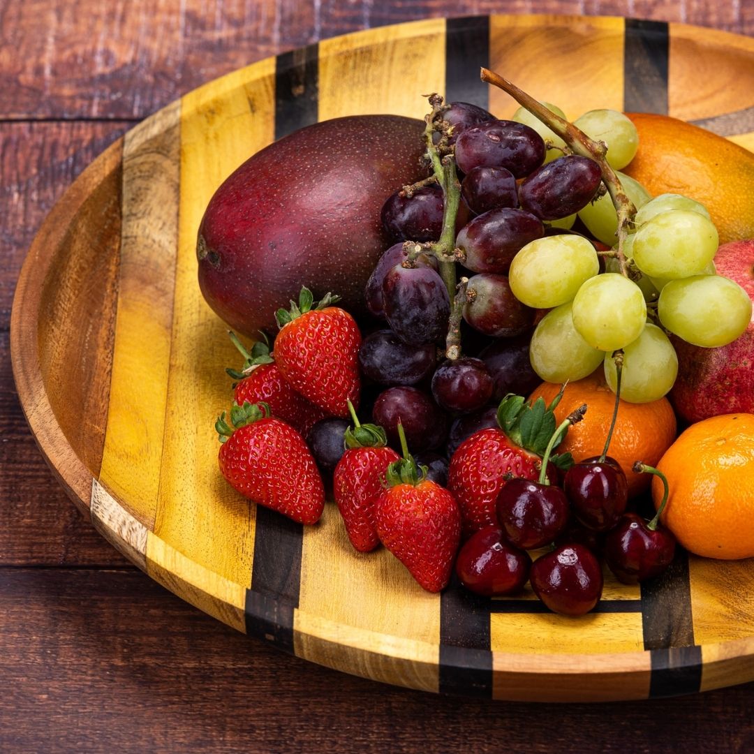 Artisan Upcycled End Grain Fruit Bowls (2 Patterns &amp; 2 Sizes Available)-1