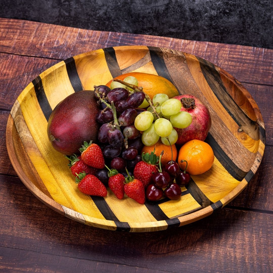 Artisan Upcycled End Grain Fruit Bowls (2 Patterns &amp; 2 Sizes Available)-2