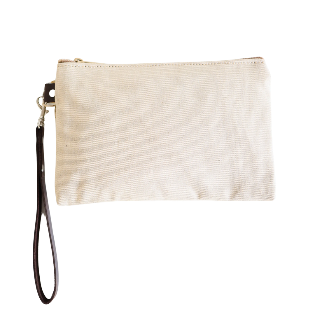 Artisan Canvas Zippered Clutch