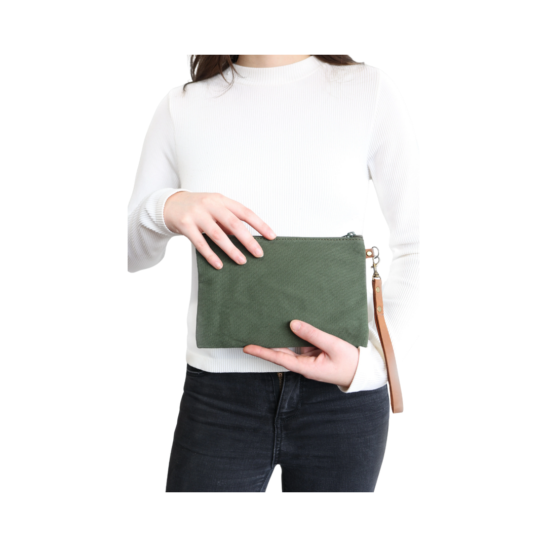 Artisan Canvas Zippered Clutch