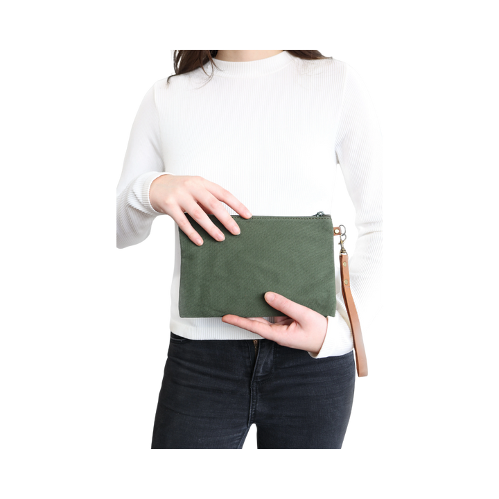 Artisan Canvas Zippered Clutch