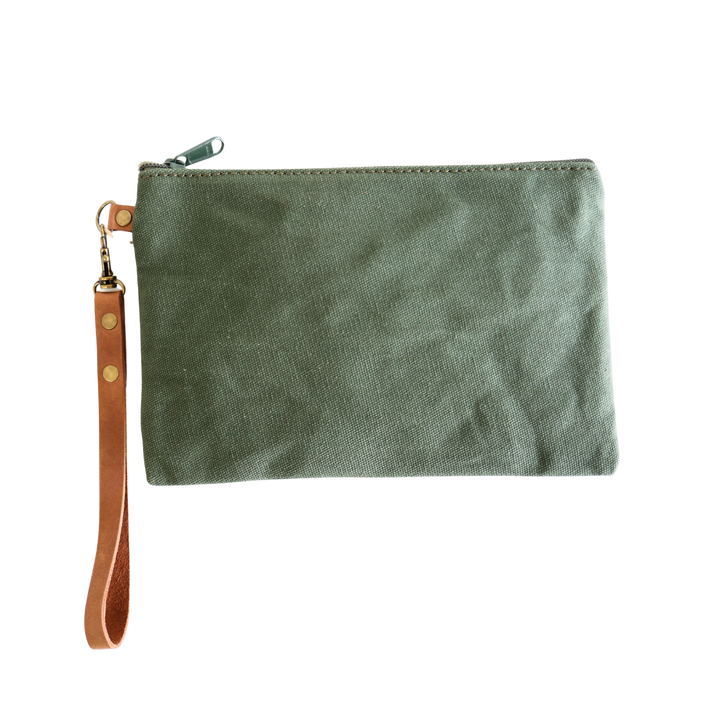 Artisan Canvas Zippered Clutch