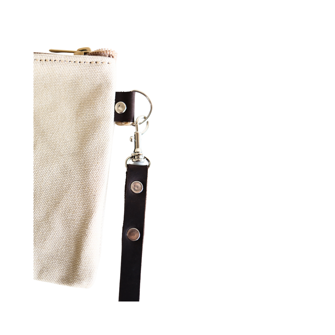 Artisan Canvas Zippered Clutch