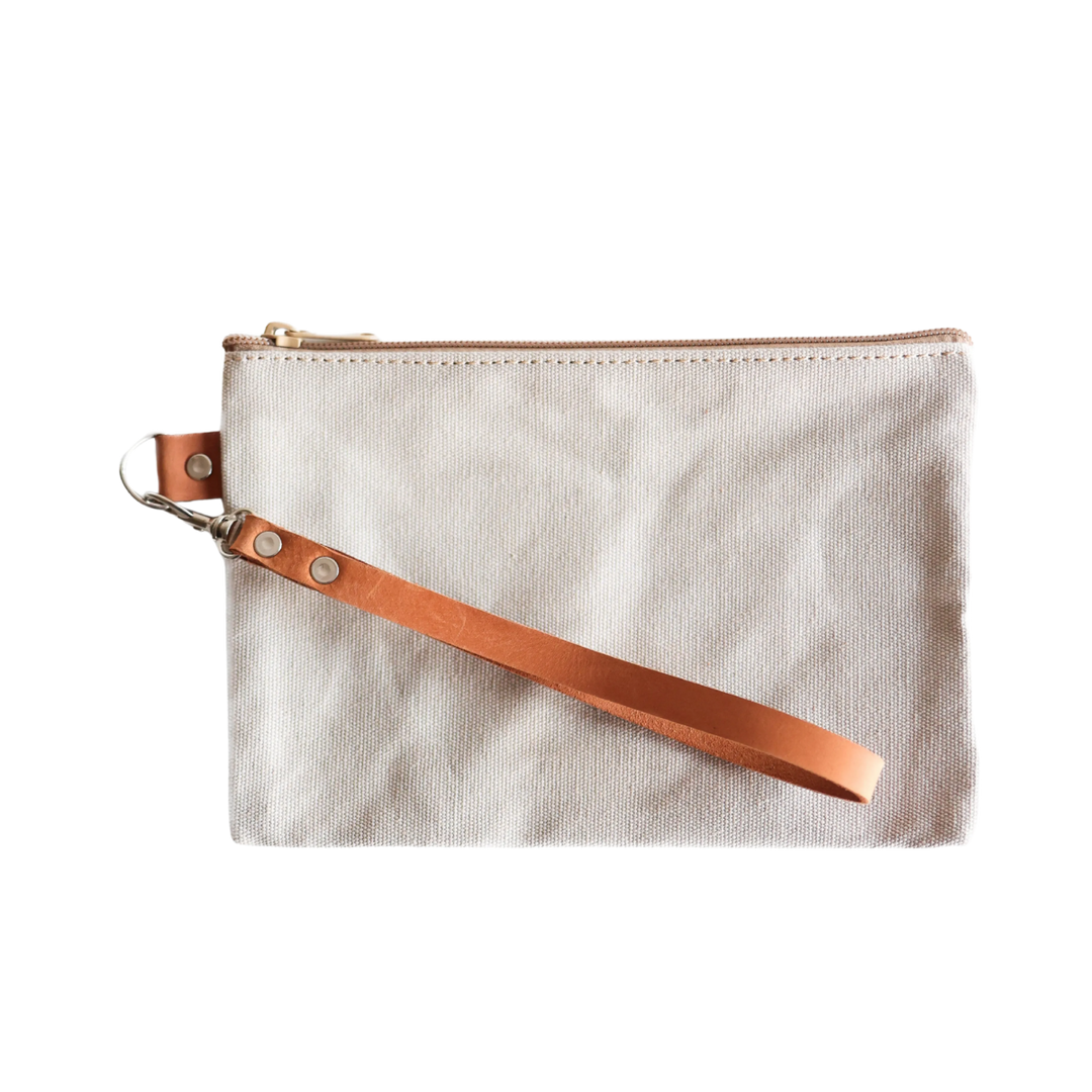 Artisan Canvas Zippered Clutch