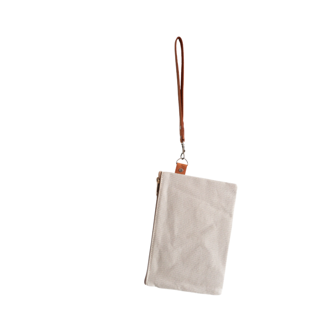 Artisan Canvas Zippered Clutch