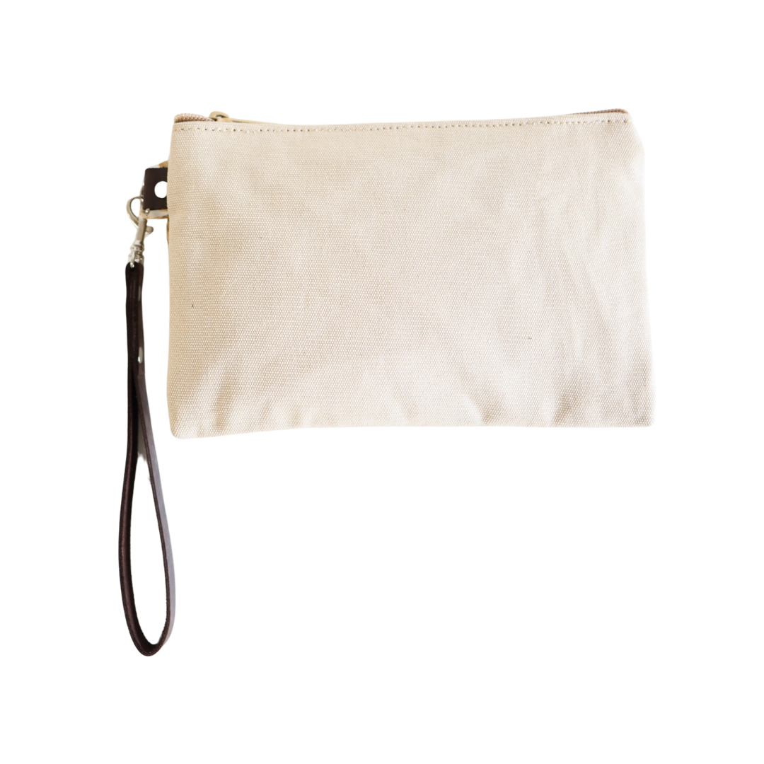 Artisan Canvas Zippered Clutch