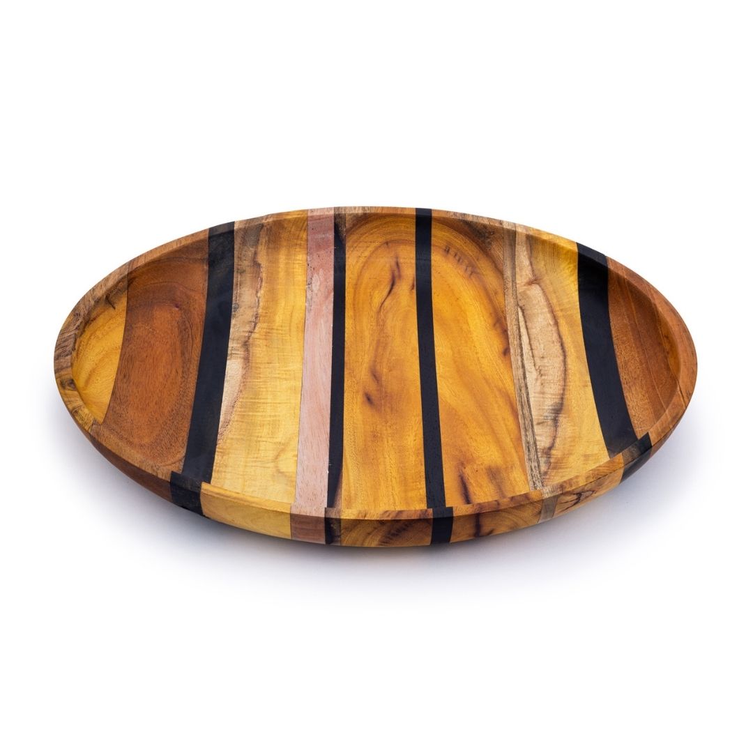 Artisan Upcycled End Grain Fruit Bowls (2 Patterns &amp; 2 Sizes Available)-5